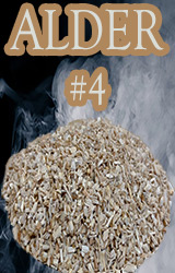 Alder Minuto®- no 4 is the larger sized chip ranging in sizes ge 4mm and le 5mm.&nbsp; Deep rich color but mild in its smoky flavor! 