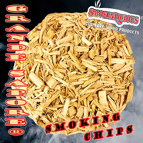 Grande Sapore wood chips are “crushed” not diced which produces their irregular shapes.  The different shapes allow for the  time releasing of t